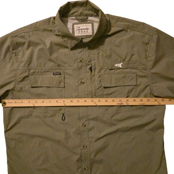 Kastking L Green Button Down Performance Shirt Mesh Fishing Outdoors - Picture 7 of 8